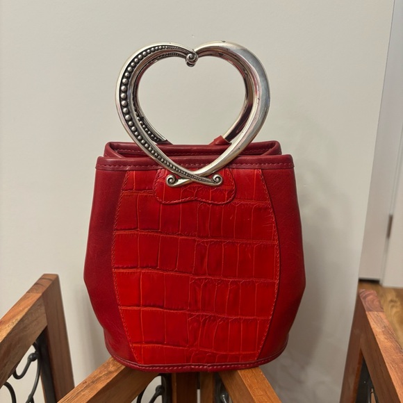 Brighton Vintage Heart Shaped Handles Mini Bucket Bag - Picture 2 of 8